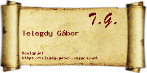 Telegdy Gábor névjegykártya