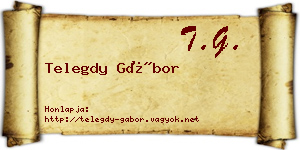 Telegdy Gábor névjegykártya