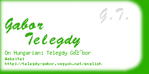 gabor telegdy business card